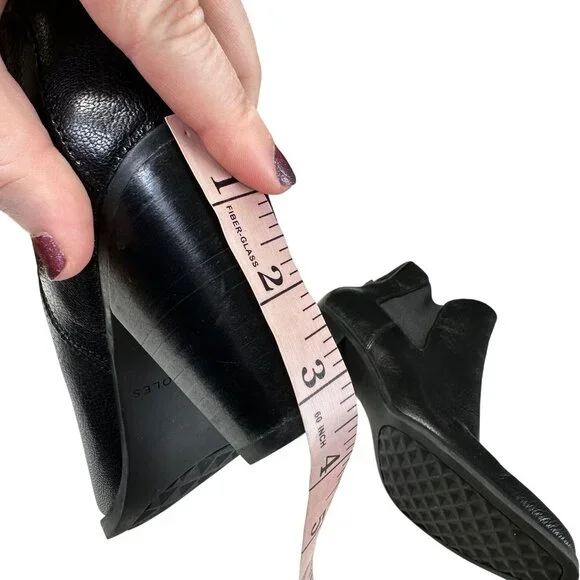 Aerosoles Lido Ankle Boots Women's Size 8 Black Leather Block Heel Comfort - Picture 10 of 10